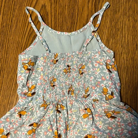 Pokémon Size 4/5 Floral Blue Kids Romper - Picture 4 of 5